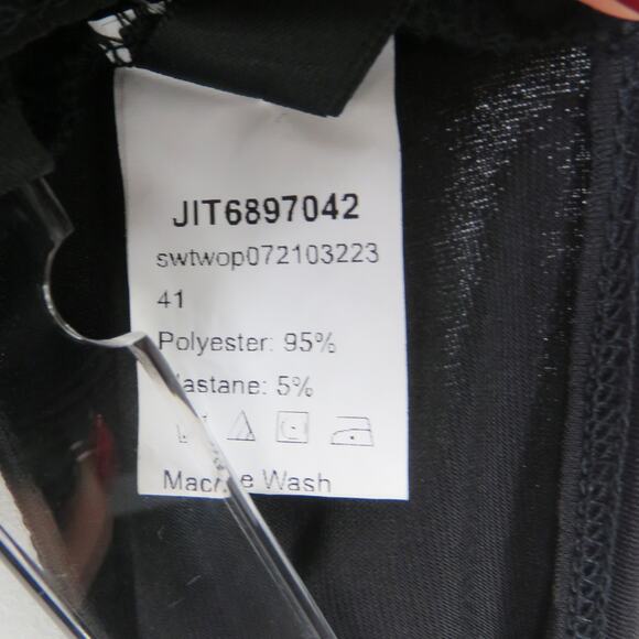 SHEIN Black Bralette Tie Tank Small Tiny Halter Crop Top Going Out Small - Picture 6 of 7